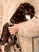 (Leopard)Faux Fur Skinny Scarf-TENERA Accessories Collection