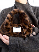 (Leopard Print)Eco Fur Mini Hobo-TENERA Faux Fur Collection
