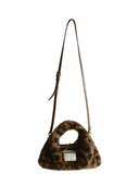Mini Hobo Crossbody Bag-Leopard Print