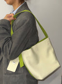 Color-block Mini Bucket Bag-TENERA Velvet Collection