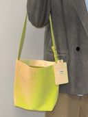 Color-block Mini Bucket Bag-TENERA Velvet Collection