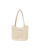 TENERA beige crochet tote bag