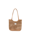 TENERA Brown Crochet Tote Bag