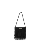 Mini Suede Pearl Bag with Fringe