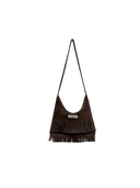 Mini Suede Shoulder Bag with Fringe