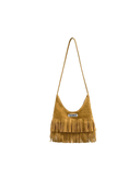 Mini Suede Shoulder Bag with Fringe