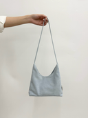 TENERA Ash Blue Still Life Suede Mini Shoulder Bag