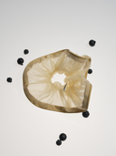 Leather Mesh Scrunchie